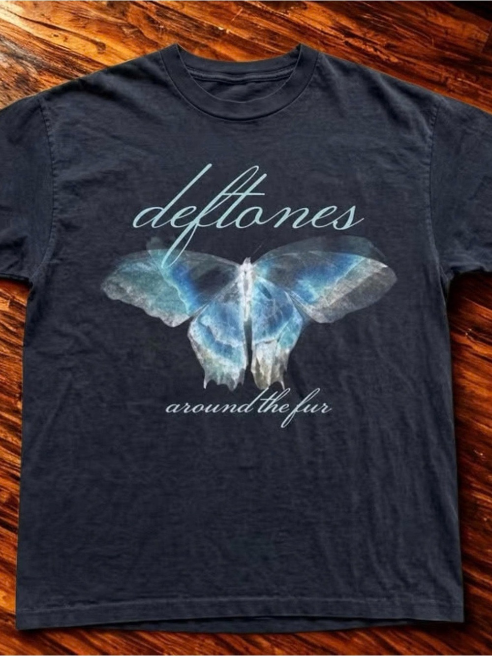 Deftones 'Around the Fur' Blue Moth Graphic Tee